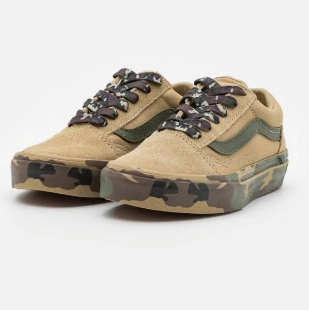 Vans Kids' Old Skool Camo Cornstalk Skate Shoes Sneakers, Sz 1
